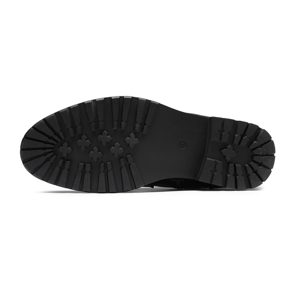 Men's Motorcycle Combat Boots With A Casual Vibe - BLACK - 4